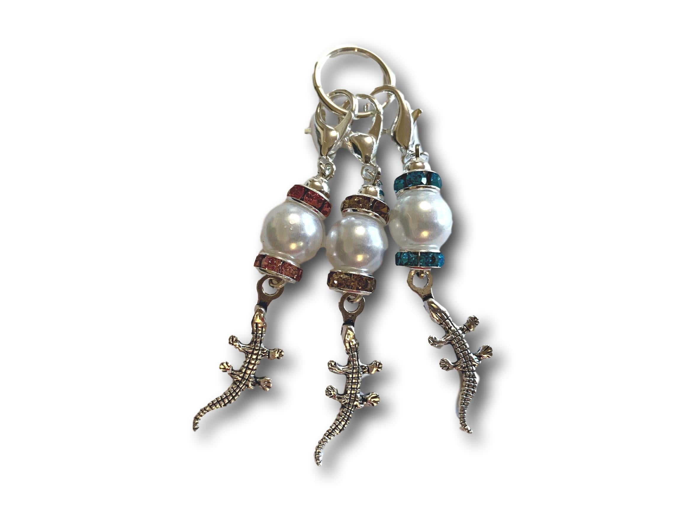 Crocodile M5 - #088 - Set of 3 Stitch Markers - Bonita Patterns