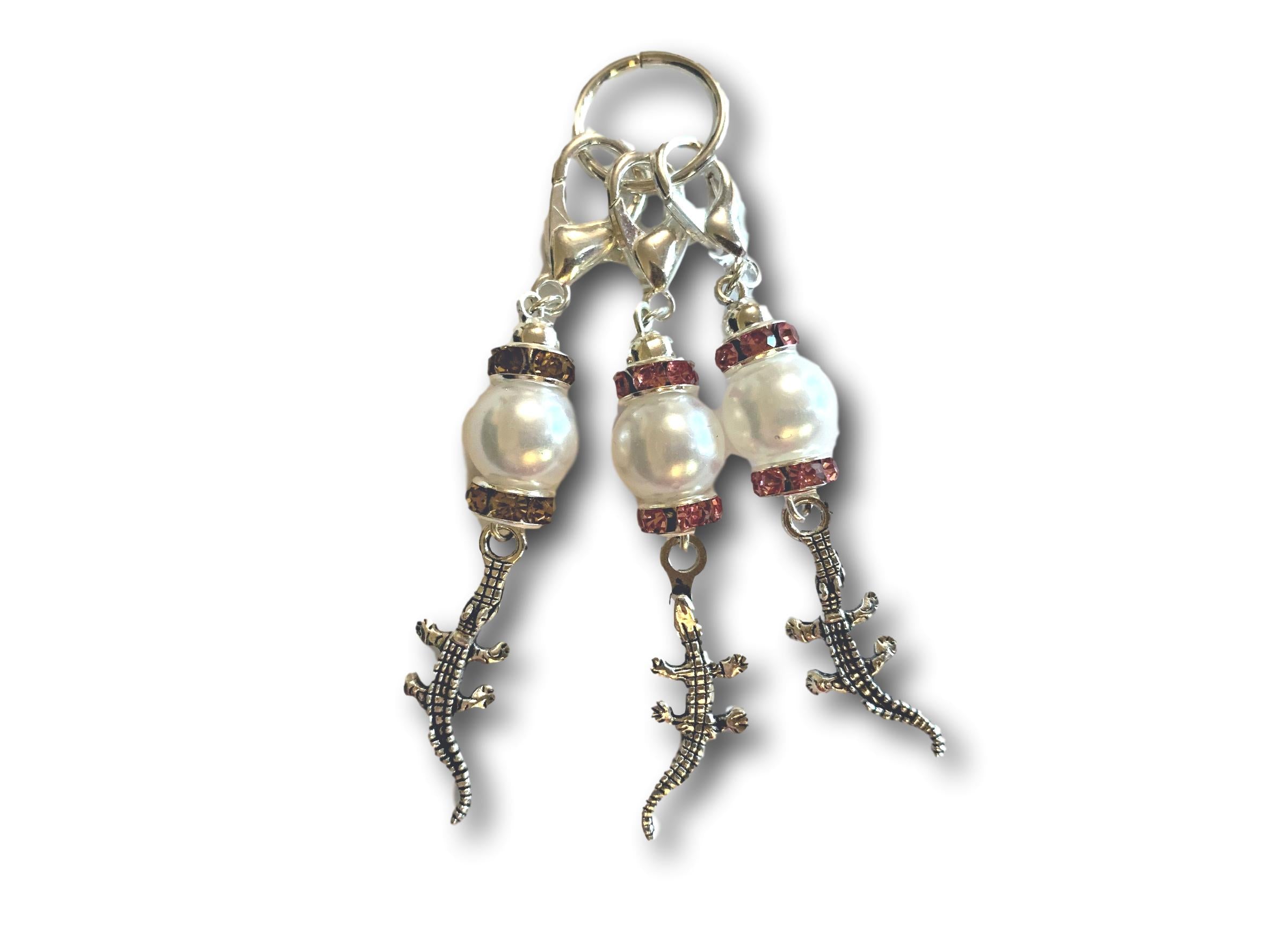 Crocodile M5 - #089 - Set of 3 Stitch Markers - Bonita Patterns