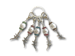Crocodile M5 - #084 - Set of 5 Stitch Markers - Bonita Patterns
