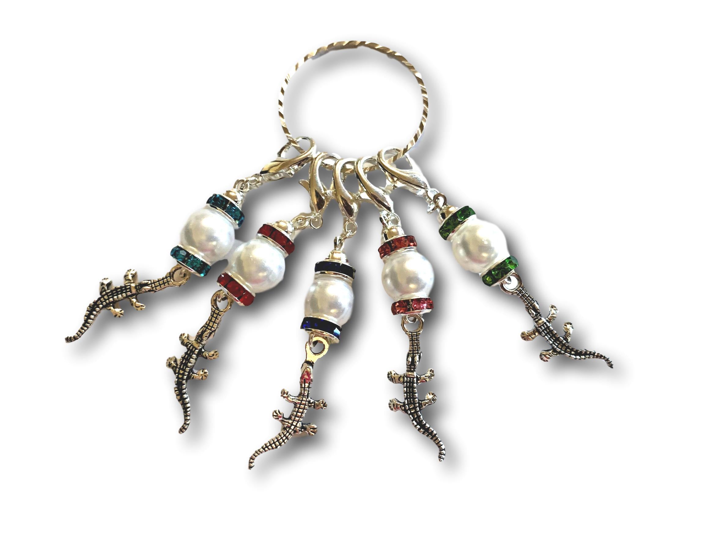 Crocodile M5 - #085 - Set of 5 Stitch Markers - Bonita Patterns