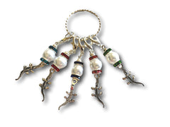 Crocodile M5 - #085 - Set of 5 Stitch Markers - Bonita Patterns