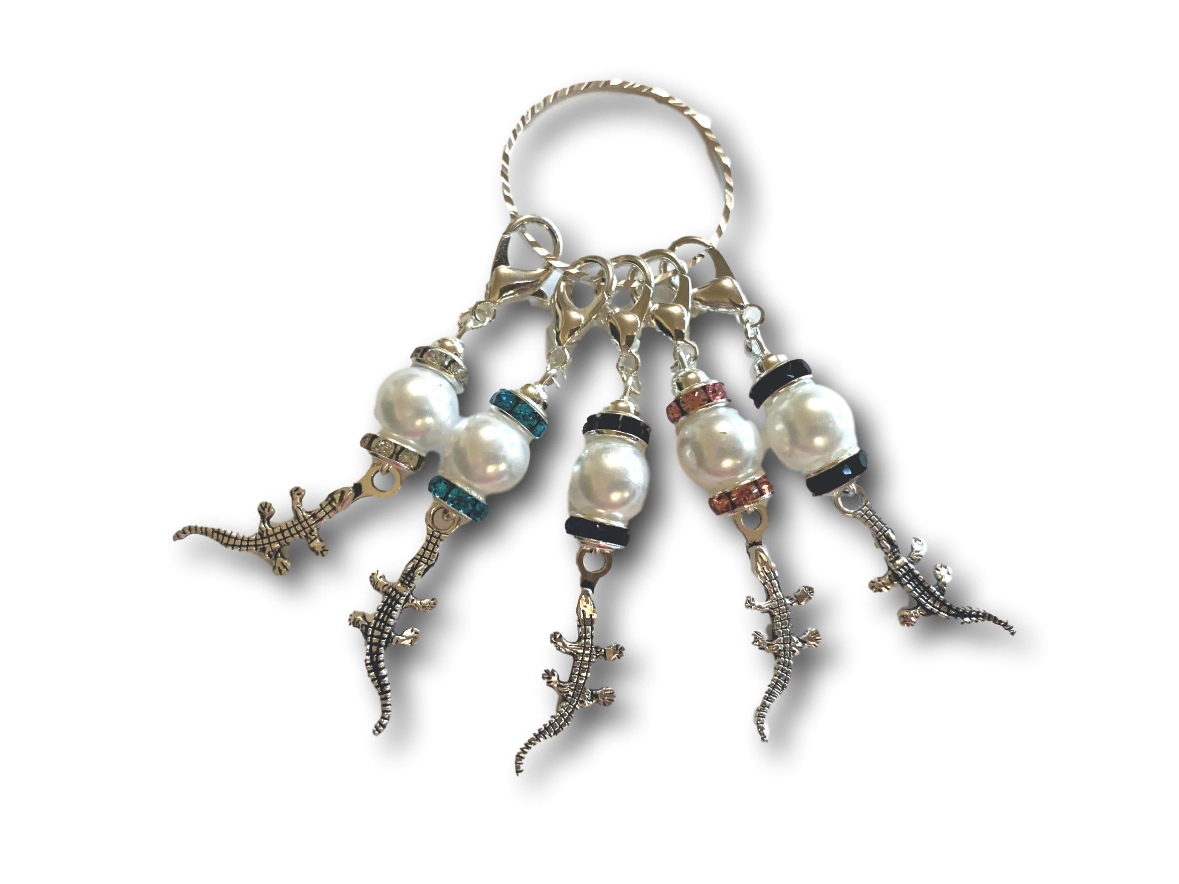 Crocodile M5 - #086 - Set of 5 Stitch Markers - Bonita Patterns