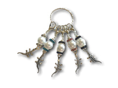 Crocodile M5 - #086 - Set of 5 Stitch Markers - Bonita Patterns