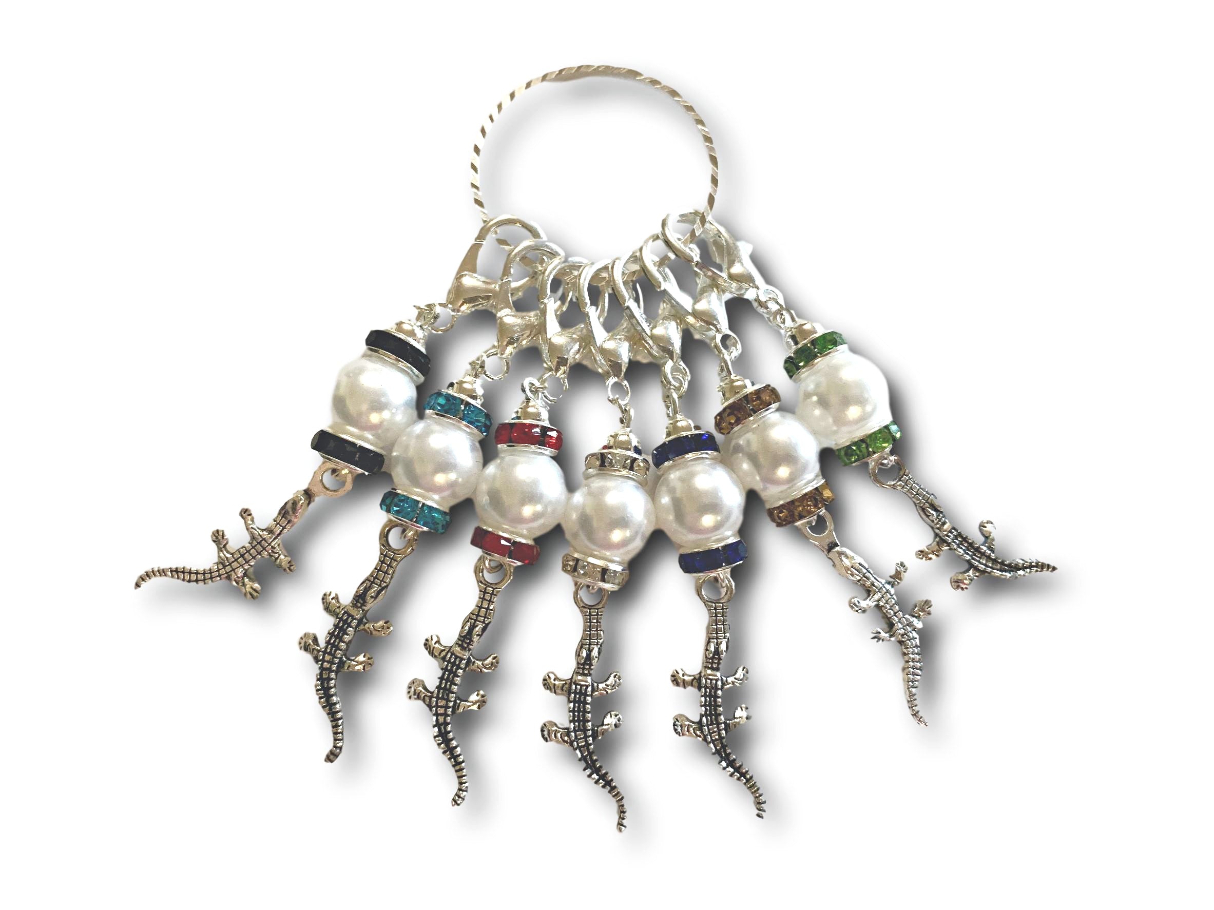Crocodile M5 - #082 - Set of 7 Stitch Markers - Bonita Patterns