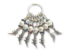Crocodile M5 - #082 - Set of 7 Stitch Markers - Bonita Patterns