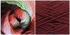 BURGUNDY + CROSSROADS - Embossed Natura Shawl KIT
