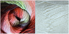 (NEW) WHITE + CROSSROADS - Embossed Natura Shawl KIT