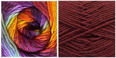 BURGUNDY + EASY TO LOVE - Falling Leaves Scarf YARN KIT