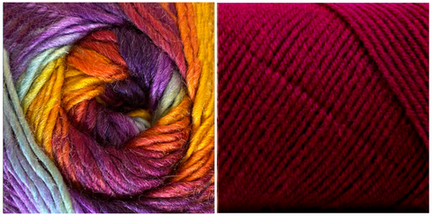 (NEW) DARK FUCHSIA + EASY TO LOVE - Embossed Natura Shawl KIT