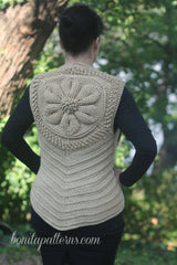 Embossed Daisy Vest - Bonita Patterns