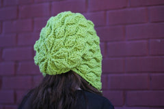 Embossed Leaves Hooded Hat - Bonita Patterns