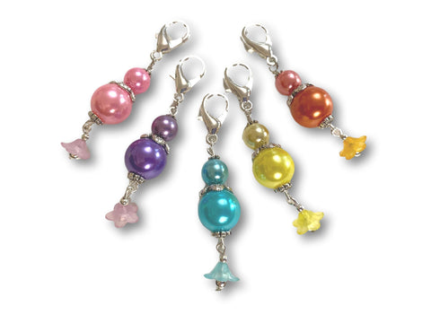 Flower F1 - #001 Set of 5 Stitch Markers