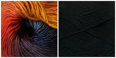 BLACK + FASCINATION - Embossed Phoenix Vortex Shawl KIT - Bonita Patterns