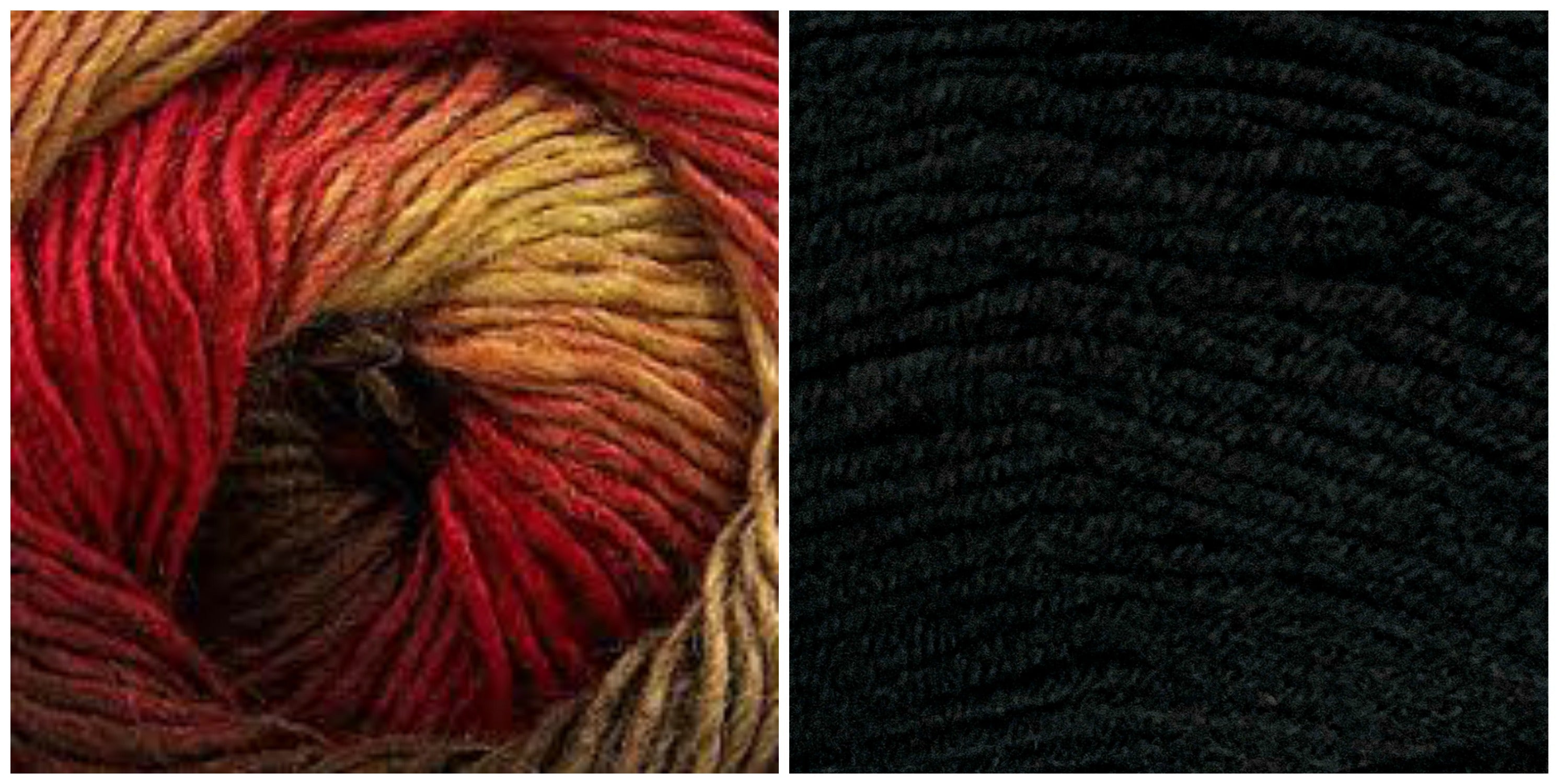 BLACK + FLAMES - Embossed Phoenix Vortex Shawl KIT - Bonita Patterns