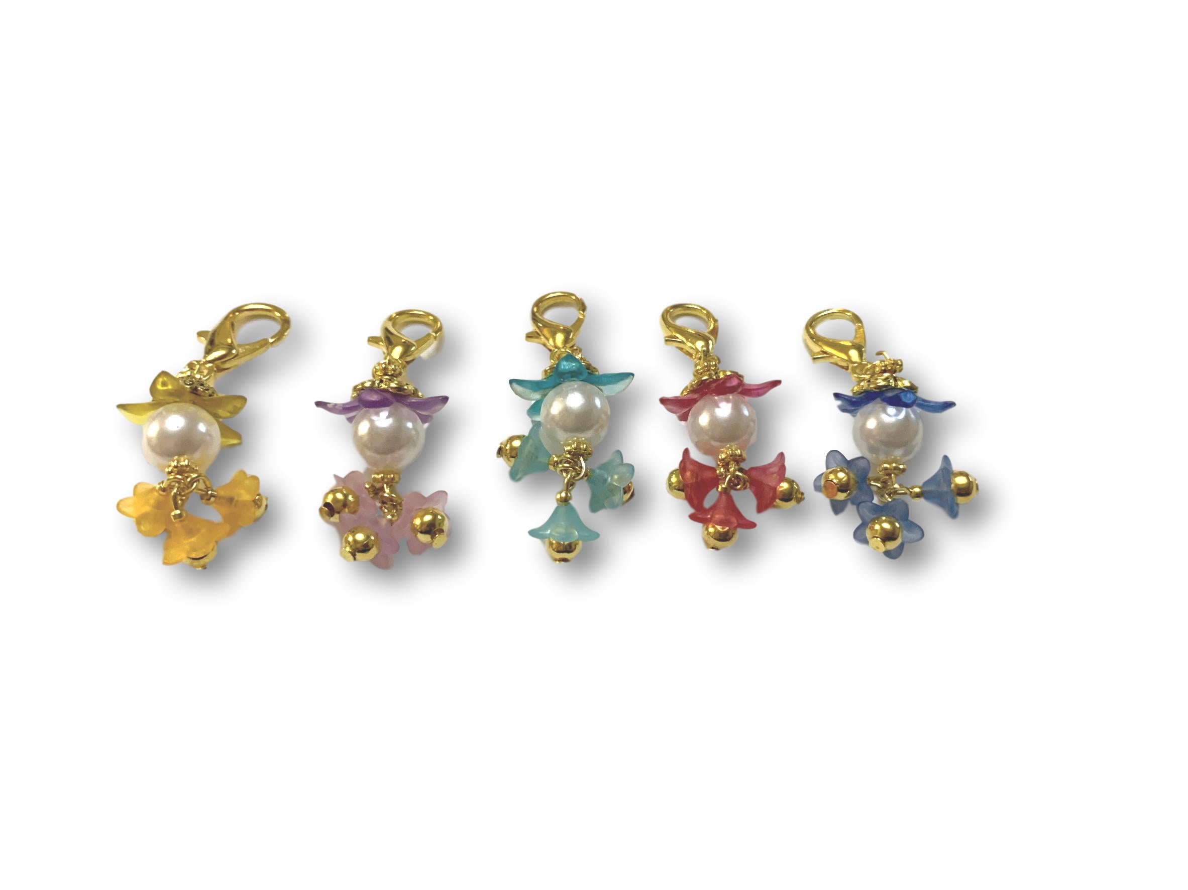 Flowering PF - #061 Set of 5 Stitch Markers - Bonita Patterns