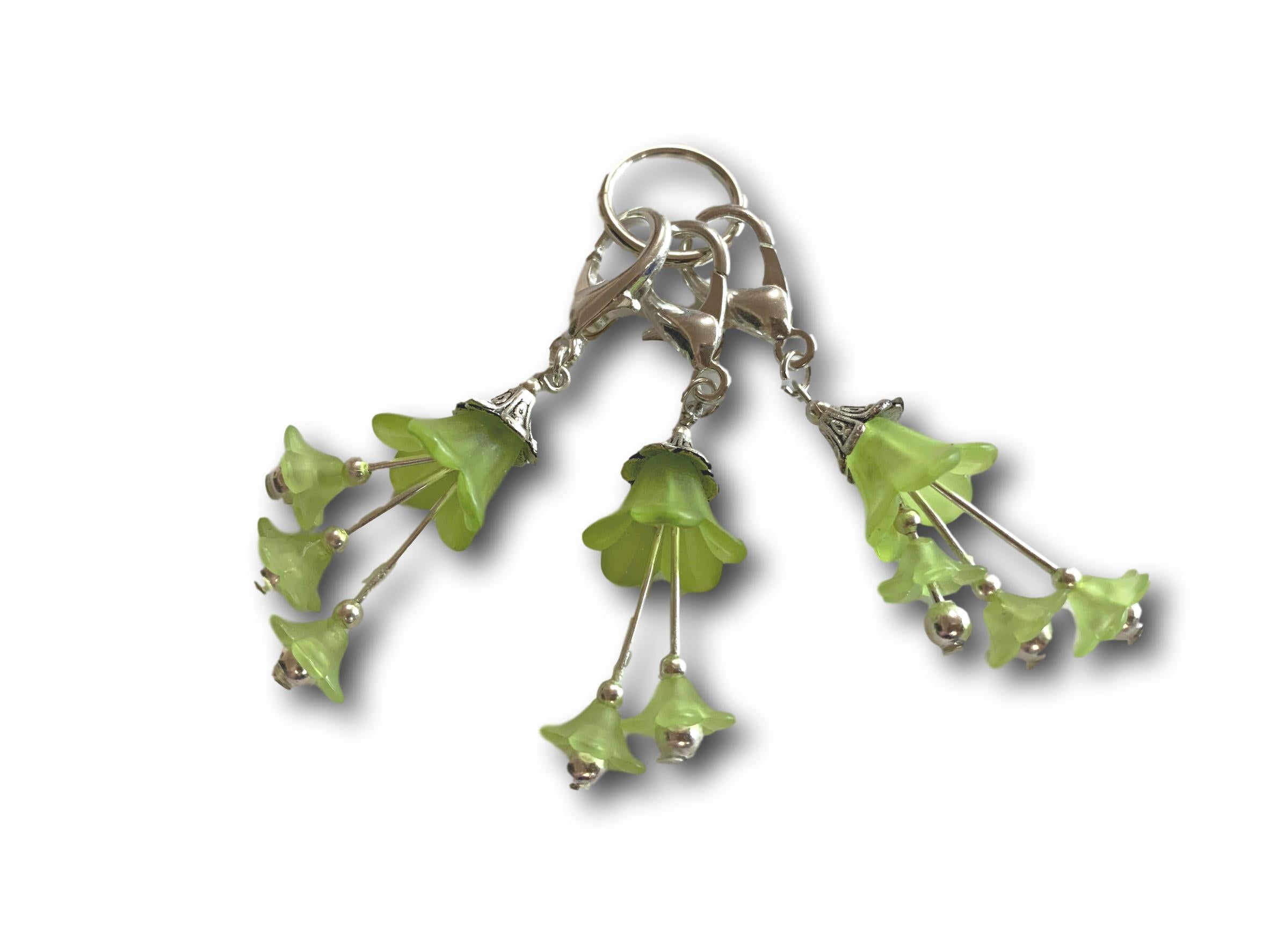 Flowering M1 - #013 - Set of 3 Stitch Markers - Bonita Patterns