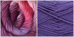 LAVENDER + PINK FUCHSIA - Embossed Phoenix Scarf KIT - Bonita Patterns