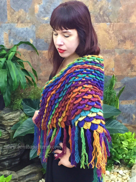 crocodile stitch scarf