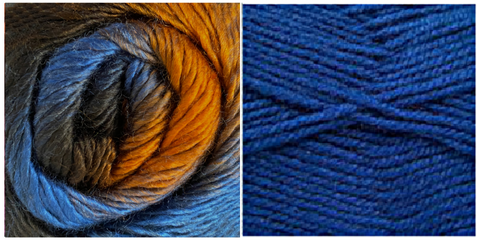 ROYAL BLUE + HAZEL - Embossed Phoenix Scarf KIT