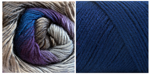 NAVY + HYDRANGEA - Embossed Fall Pocket Shawl KIT