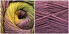 LAVENDER + LILAC FIELDS - Embossed Phoenix Vortex Shawl KIT - Bonita Patterns