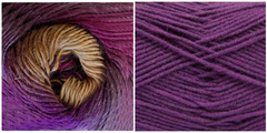 (100% ACRYLIC) PURPLE + LUPINE - Embossed Fall Pocket Shawl KIT