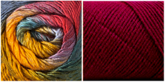 DARK FUCHSIA + MARIGOLD - Embossed Phoenix Scarf KIT
