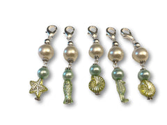 Marine S1 - Ref #012 Set of 5 stitch markers - Bonita Patterns