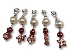 Marine S1 - Ref #015 Set of 5 stitch markers - Bonita Patterns