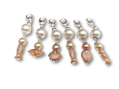 Marine S2 - Ref #016 Set of 6 stitch markers - Bonita Patterns