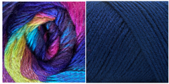 NAVY + MISTY - Embossed Flora Throw KIT
