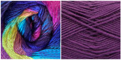 (NEW) PURPLE + MISTY - Embossed Natura Shawl KIT