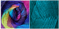 TEAL + MISTY - Falling Leaves Scarf YARN KIT
