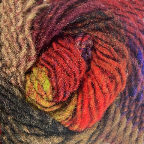 Noro - Kureyon - Red Wine Brown Mustard Green 263