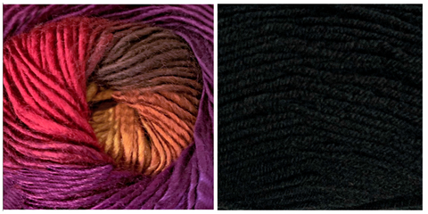 BLACK + ORCHID (100% ACRYLIC) - Embossed Phoenix Scarf KIT
