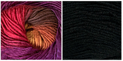 BLACK + ORCHID (100% ACRYLIC) - Embossed Natura Shawl KIT