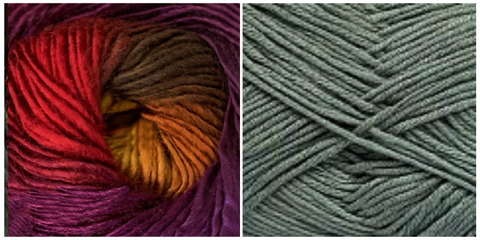 DARK GREY + ORCHID - Embossed Phoenix Scarf KIT