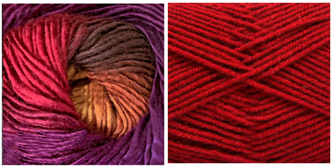 DARK RED + ORCHID - Embossed Phoenix Scarf KIT