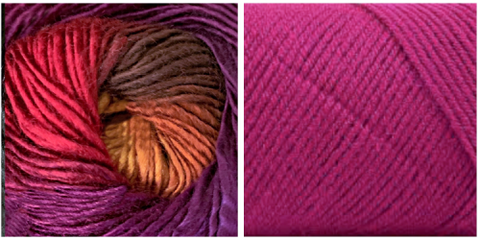 LIGHT FUCHSIA + ORCHID (100% ACRYLIC) - Embossed Natura Shawl KIT