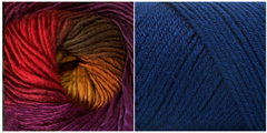 NAVY + ORCHID - Embossed Phoenix Scarf KIT