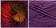PURPLE + ORCHID (100% Acrylic) - Embossed Phoenix Scarf KIT
