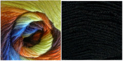 BLACK + OVER THE RAINBOW - Falling Leaves Shawl CAL