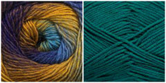 TEAL + PEACOCK - Embossed Fall Pocket Shawl KIT