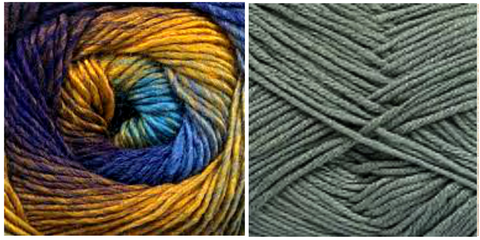 DARK GREY + PEACOCK - Embossed Phoenix Scarf KIT