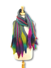 Embossed Phoenix Scarf PDF Pattern - Bonita Patterns