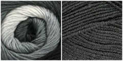 DARK GREY + PLATINUM - Calla Lily Shawl KIT - Bonita Patterns
