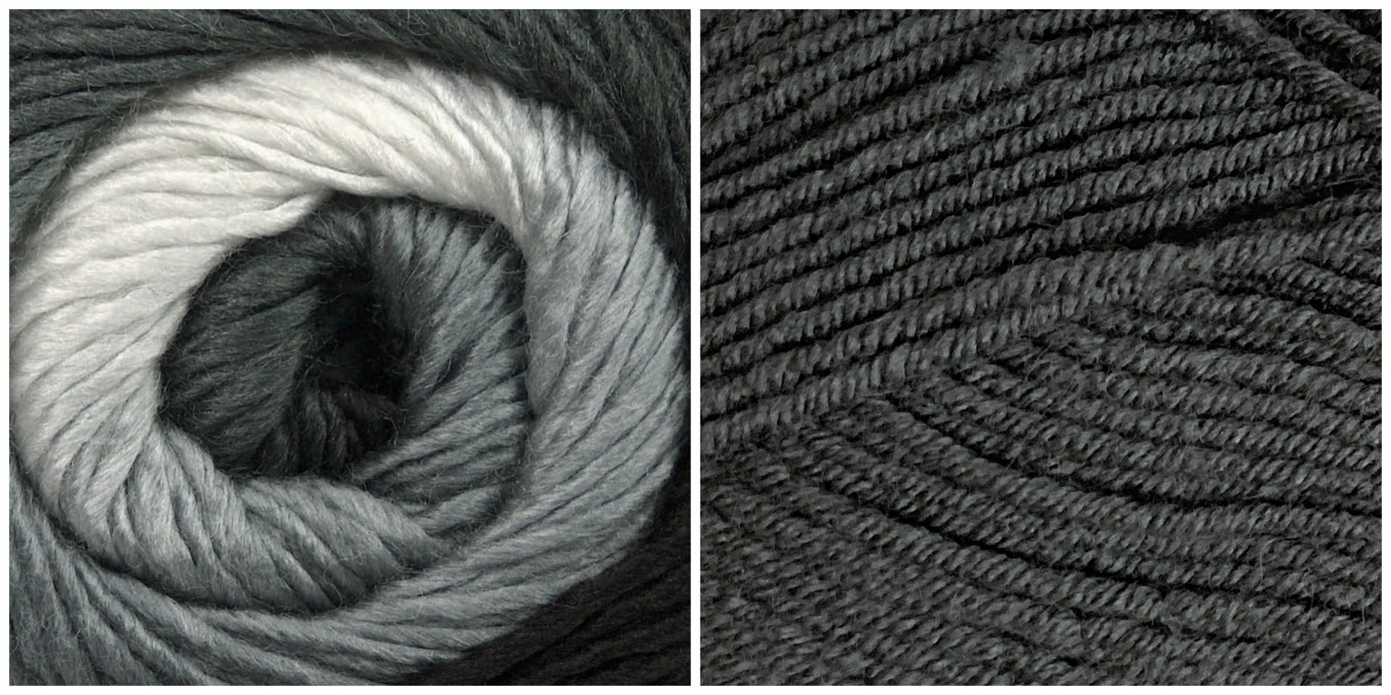 DARK GREY + PLATINUM - Embossed Phoenix Scarf KIT - Bonita Patterns