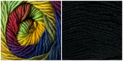 BLACK + POEM - Embossed Phoenix Vortex Shawl KIT - Bonita Patterns