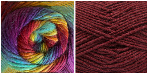 (NEW) BURGUNDY + PRISM - Embossed Natura Shawl KIT