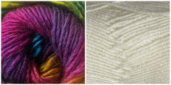 WHITE + PRISM - Embossed Phoenix Vortex Shawl KIT - Bonita Patterns